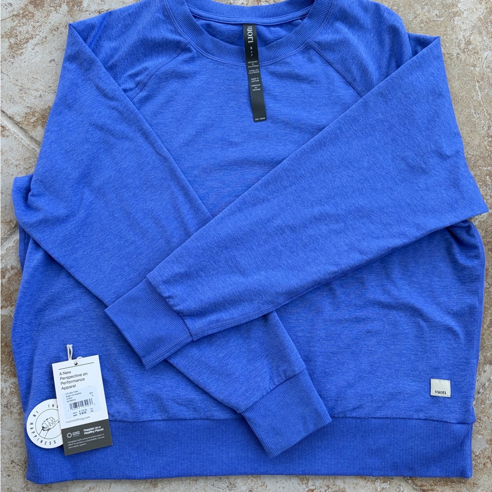 Vuori Halo Crew - Bright Iris - Size Small